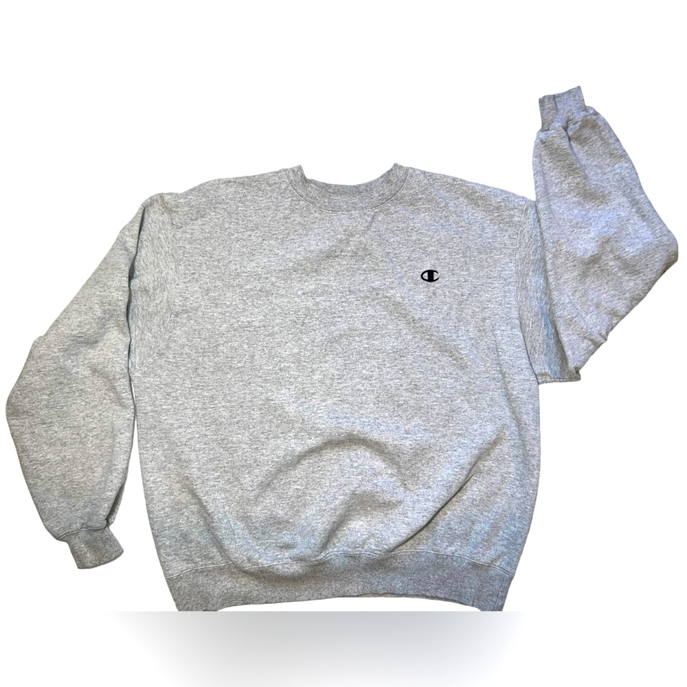 Champion NWOT Classic Gray Black Logo Men’s/Unisex Champion Sweatshirt Size XL